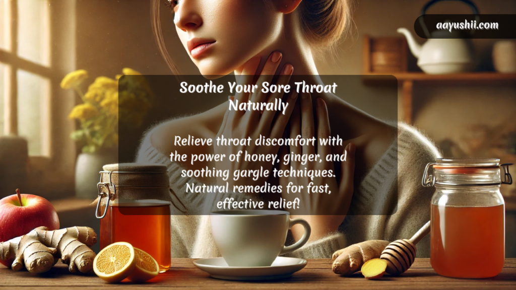 Herbal Sore Throat Soothers Honey, Ginger & Gargle Techniques aayushii.com