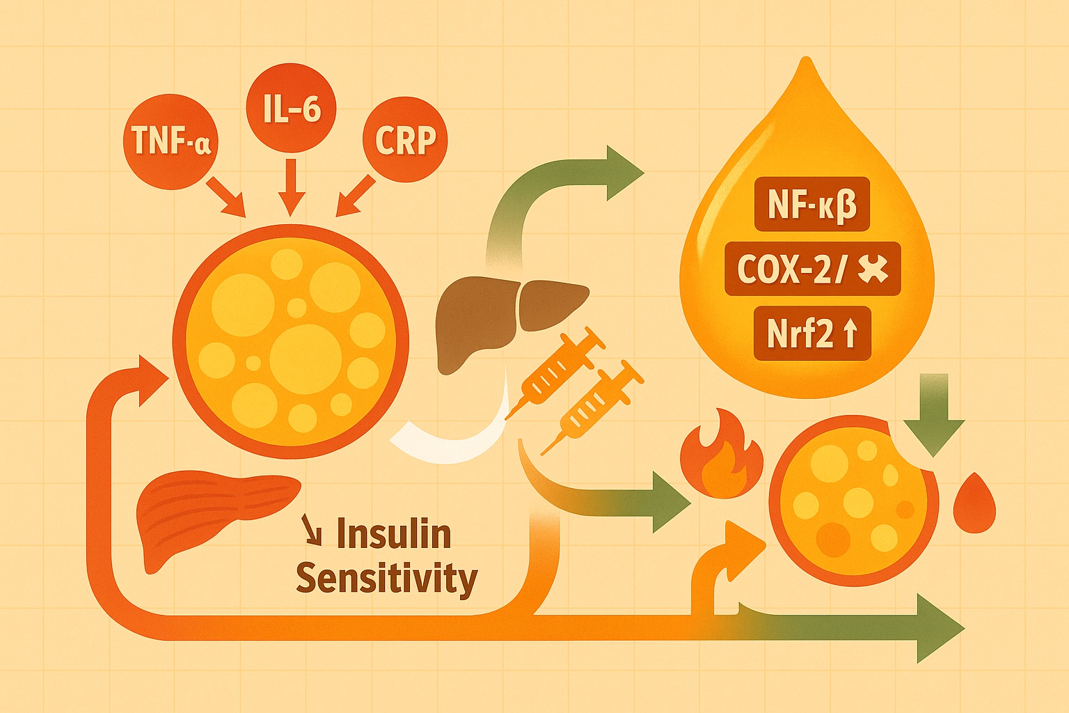 The Inflammation–Weight-Gain Loop
